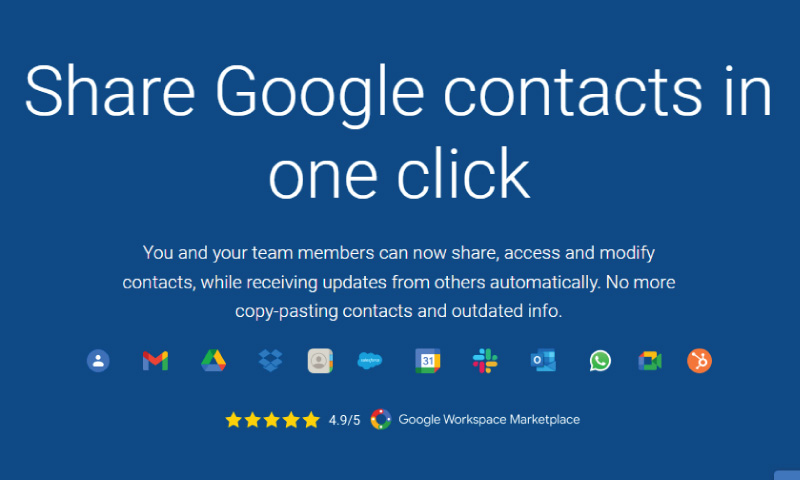Collaborating on a shared Google Workspace contact list