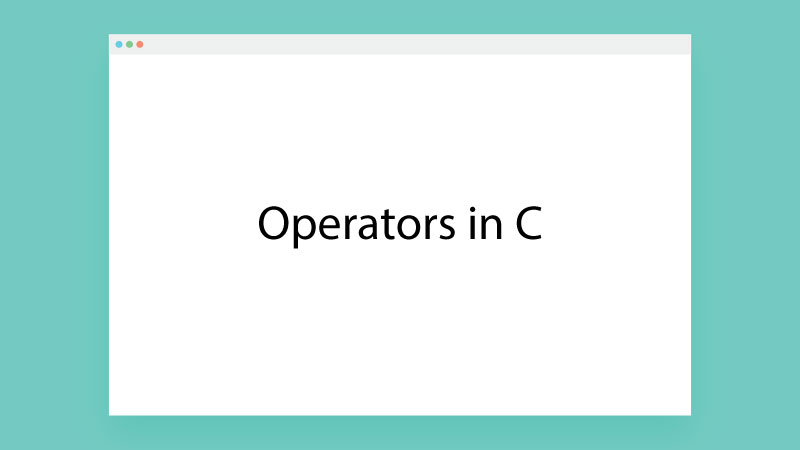 Operators in C