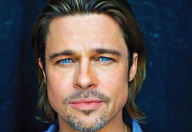 brad pitt blue eyes