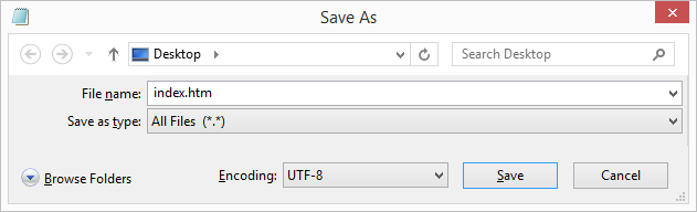 how to save in html editors